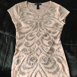 Sheer Sequin Shirt with Built in Cami